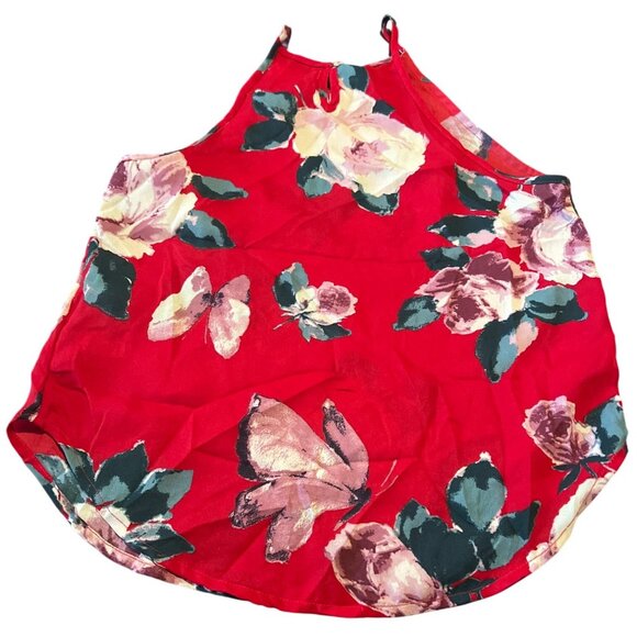 Abercrombie & Fitch Red Floral Halter Top S Womens Summer Wear - Picture 5 of 6